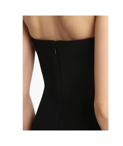 Khaite Sato One-shoulder Velvet Midi Dress In Black