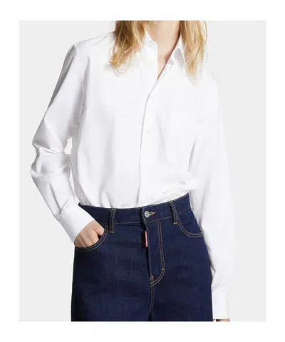 Dsquared2 Maxi Dean Shirt In White