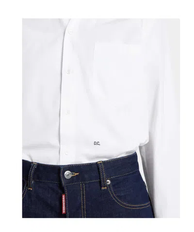 Dsquared2 Maxi Dean Shirt In White