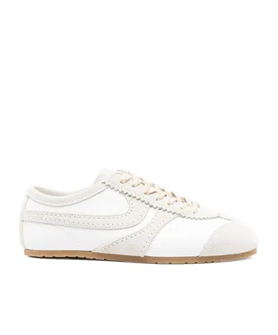 Dries Van Noten Leather Sneaker In White