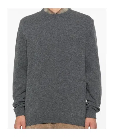Barbour Wool Crewneck Sweater In Gray In Gray