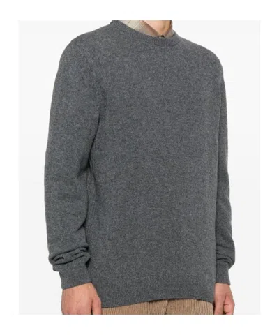 Barbour Wool Crewneck Sweater In Gray In Gray