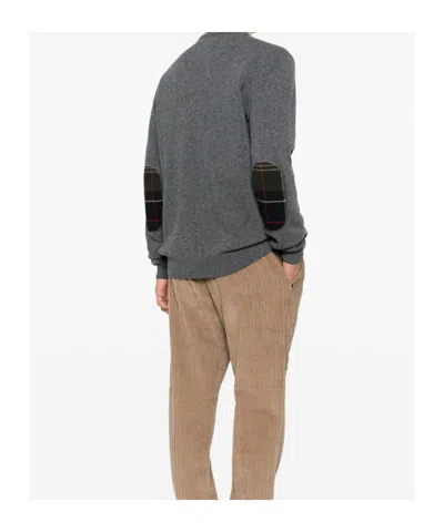 Barbour Wool Crewneck Sweater In Gray In Gray