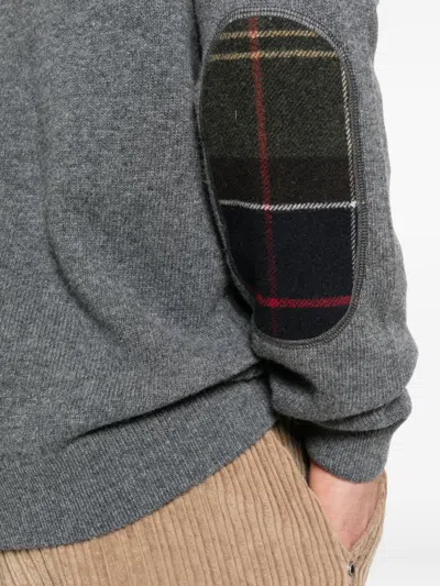 Barbour Wool Crewneck Sweater In Gray In Gray