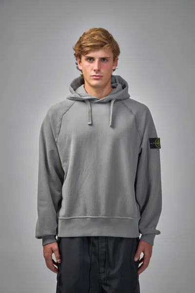 Stone Island Oversized Fit Hoodie Sweater In Gray