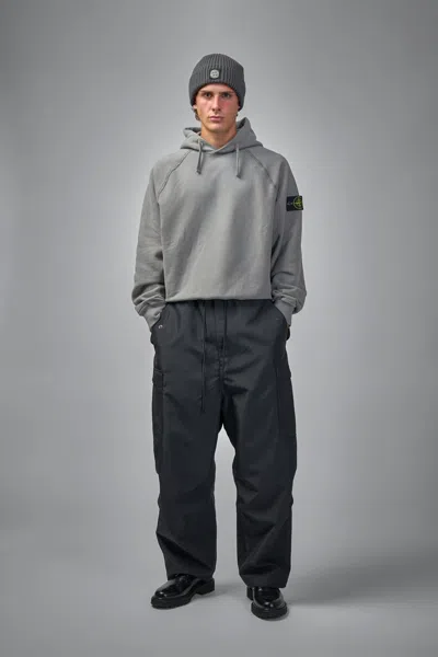 Stone Island Oversized Fit Hoodie Sweater In Gray