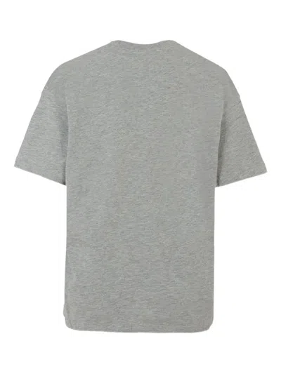 Msgm Logo-print Cotton T-shirt In Gray