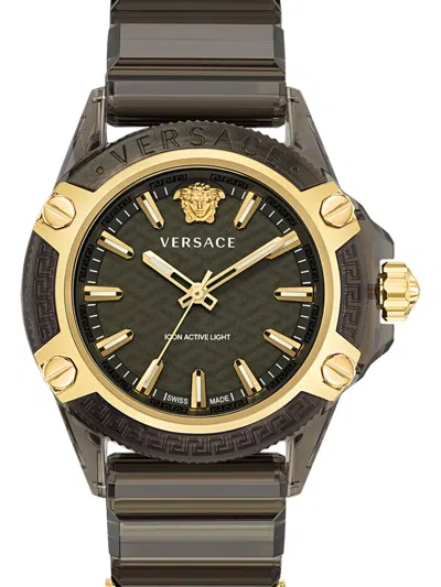 Versace Icon Active Silicone Watch In Green