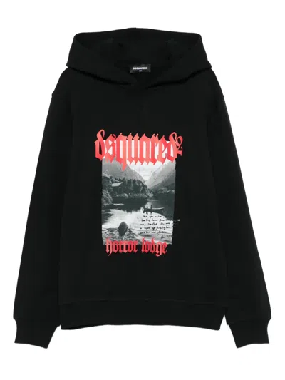 图案印花连帽衫