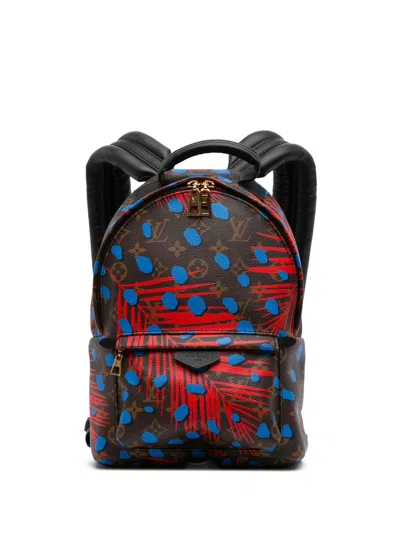 Pre-owned Louis Vuitton 2016 Monogram Jungle Dots Palm Springs Pm Backpack In Brown