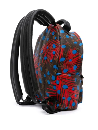 Pre-owned Louis Vuitton 2016 Monogram Jungle Dots Palm Springs Pm Backpack In Brown
