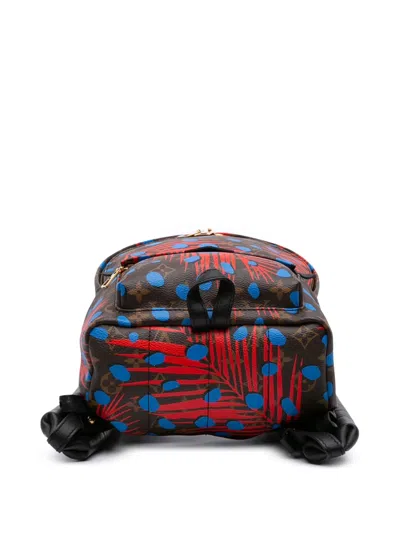 Pre-owned Louis Vuitton 2016 Monogram Jungle Dots Palm Springs Pm Backpack In Brown