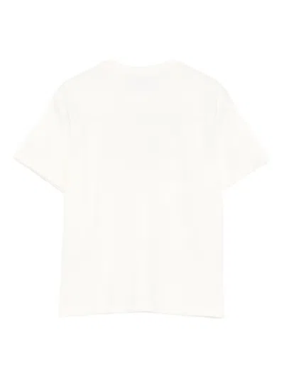 Msgm Ivory T-shirt For Boy With Logo In White