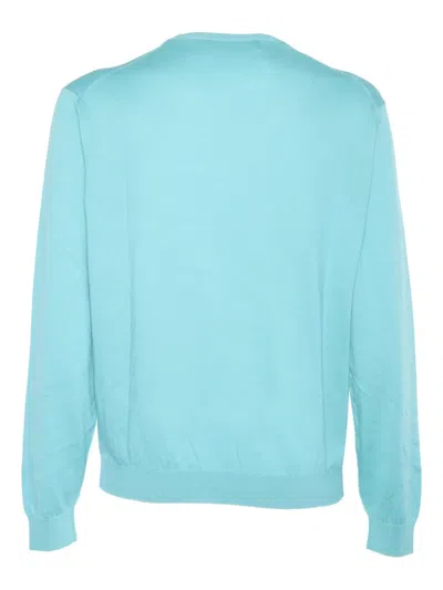 Filippo De Laurentiis Cotton Crew-neck Sweater In Blue