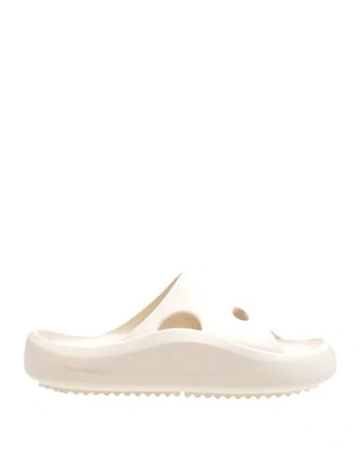 Off-white Beige Meteor Pool Slides In White