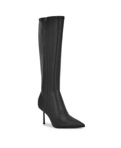 Nine West Women's Gerty Tall Pointy Toe Stiletto Boots In Black