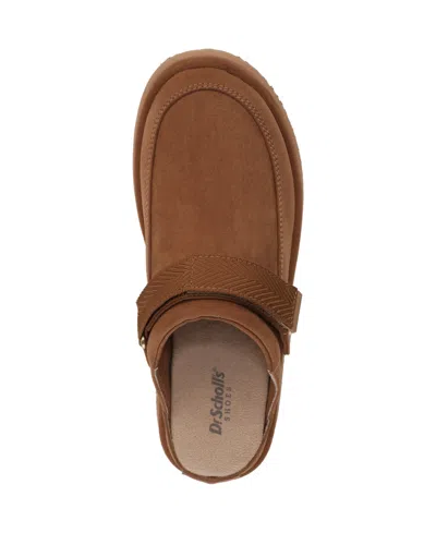 Dr. Scholl's Women's Chill Time Round Toe Platform Mules In Brown