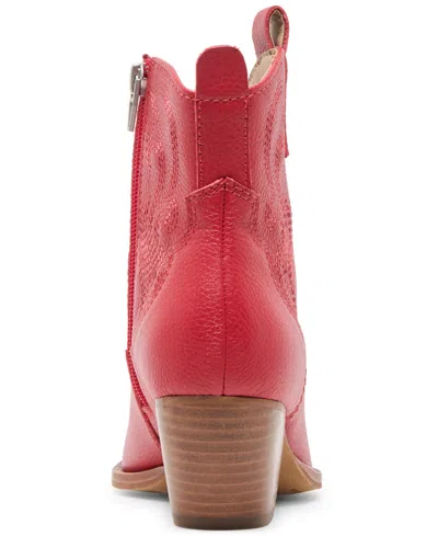 Dolce Vita Women's Shania H2o Pull-on Western Booties In Red