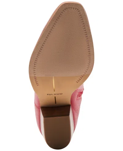 Dolce Vita Women's Shania H2o Pull-on Western Booties In Red