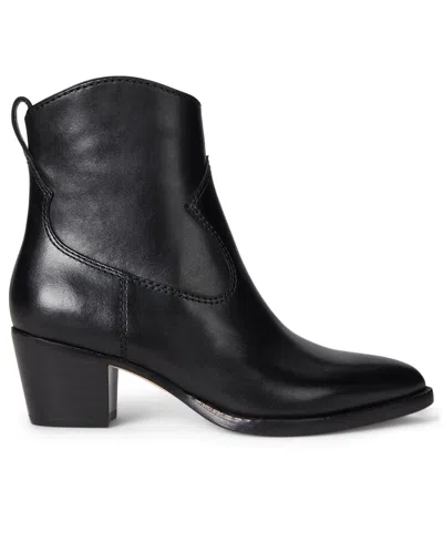 Ralph Lauren Women's Harpher Burnished Leather Booties In Black