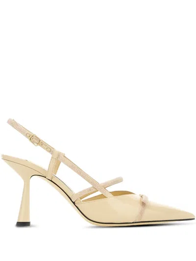 Jimmy Choo Danica Slingback Pointed-toe Heeled Pumps In Neutral
