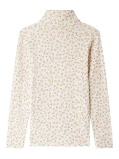 Bonpoint Organic Cotton Cherry Rollneck Sweater In Neutral