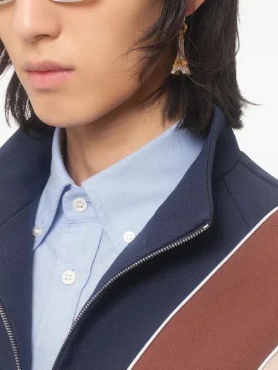 Valentino Garavani Ovalette Mono Earring In Metal In Silver