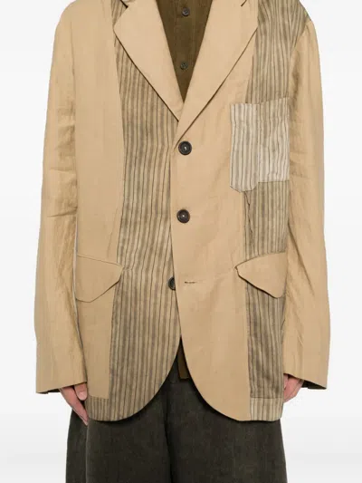 条纹西装夹克