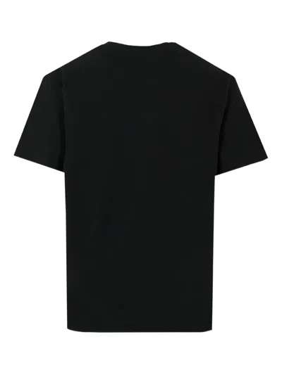 Msgm Black T-shirt For Kids With Logo In Black