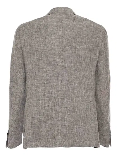 Luigi Bianchi Mantova Three-button Blazer In Gold