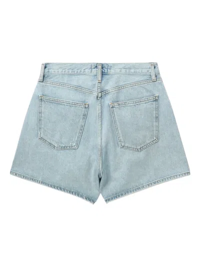 褶饰牛仔短裤