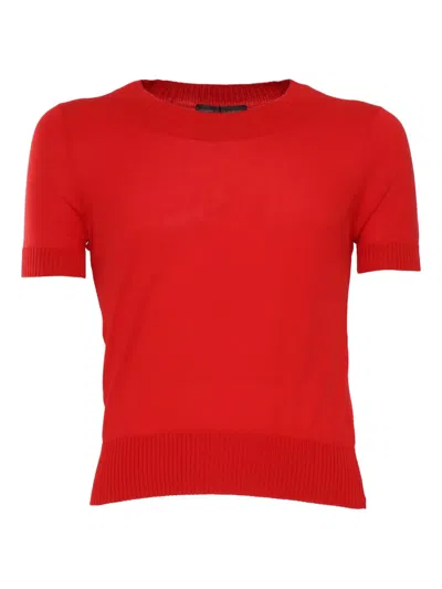 Filippo De Laurentiis Short-sleeves Top In Red