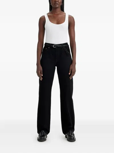 Levi's 501 Original Crop Jeans In Black