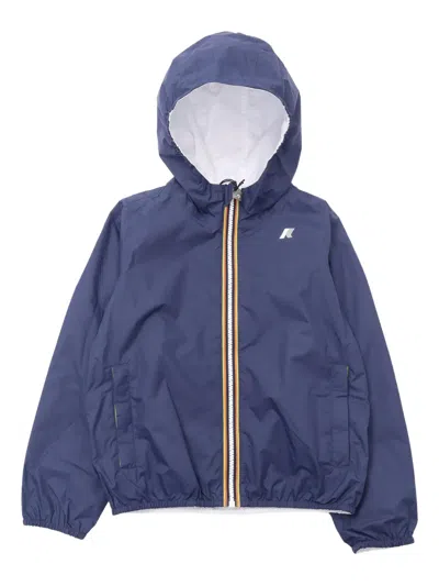 K-way Jake Hooded Zip-front Jacket In Blue