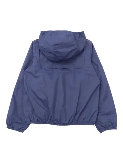 K-way Jake Hooded Zip-front Jacket In Blue