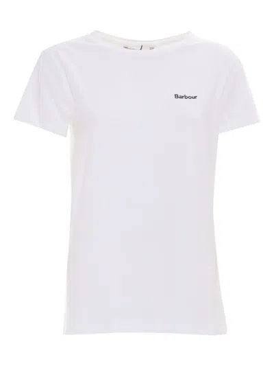 Barbour Saltford Logo Embroidered T-shirt In White