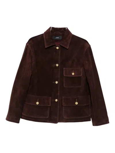 Arma Rosia Suede Jacket In Brown