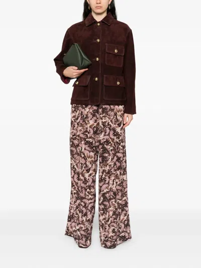 Arma Rosia Suede Jacket In Brown