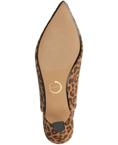 Journee Collection Paulina Womens Pointed Kitten Heel Pumps In Brown