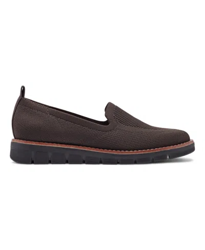 Easy Spirit Women's Valina Knit Easy-on Flat Loafers In Brown