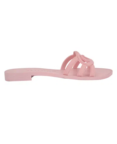 Guess Elyho Jelly Slide Sandal In Pink