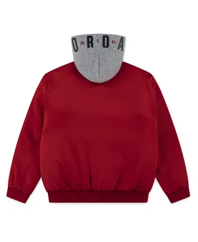 Jordan Boys 8-20 Hooded Bomber Jacket In Red