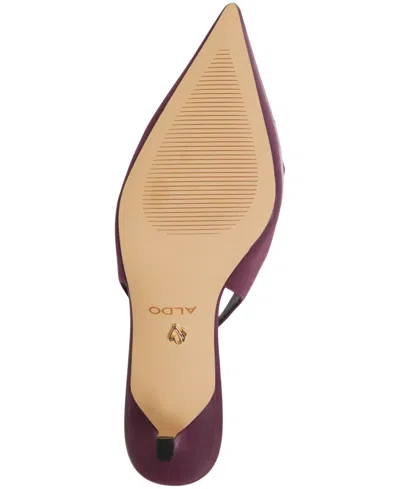 Aldo Women's Azizza Sling-back Bow Kitten Heel Pumps In Burgundy