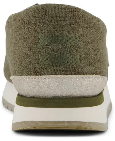 Toms Women's Womens Resident Plus Military Olive Two Tone Slub Slip On In Green