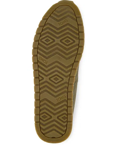 Toms Women's Womens Resident Plus Military Olive Two Tone Slub Slip On In Green
