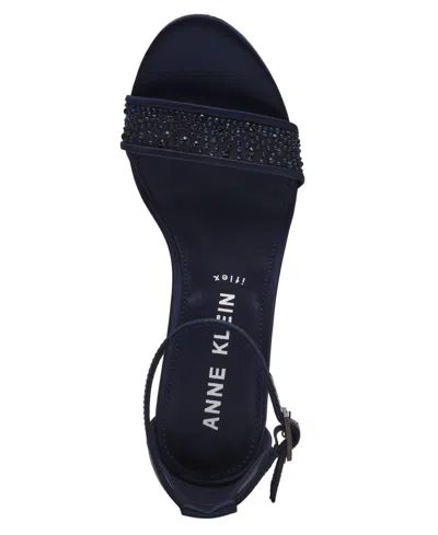 Anne Klein Women's Kourtney Two Piece Block Heel Dress Sandals In Blue