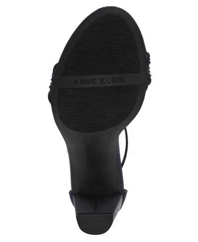 Anne Klein Women's Kourtney Two Piece Block Heel Dress Sandals In Blue