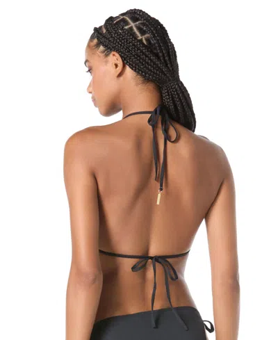 Vince Camuto Women's Sequin Embellished Triangle Bikini Top In Gray