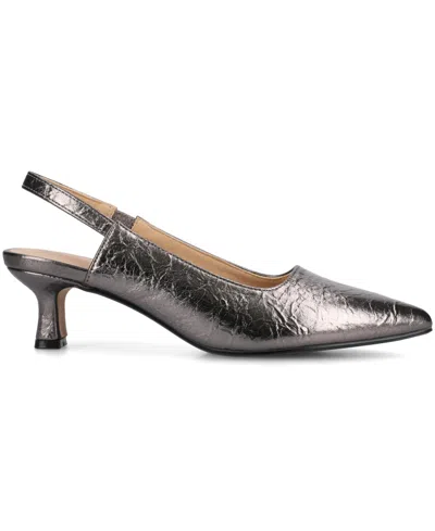 Journee Collection Paulina Womens Pointed Kitten Heel Pumps In Multi