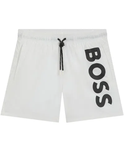 Hugo Boss Boss Octopus Swim Shorts Open White In White